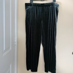 Gap Blackish gray velour pullon Wide leg pants XL Party Formal Holiday Wedding